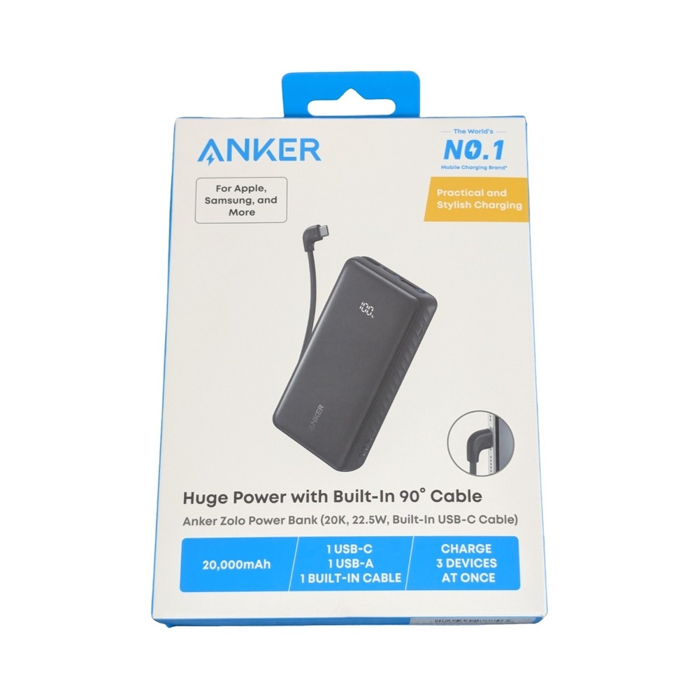 N8O Anker Zolo 20K 22.5W w/ Built-In USB-C Portable Charger Battery Power Bank‎